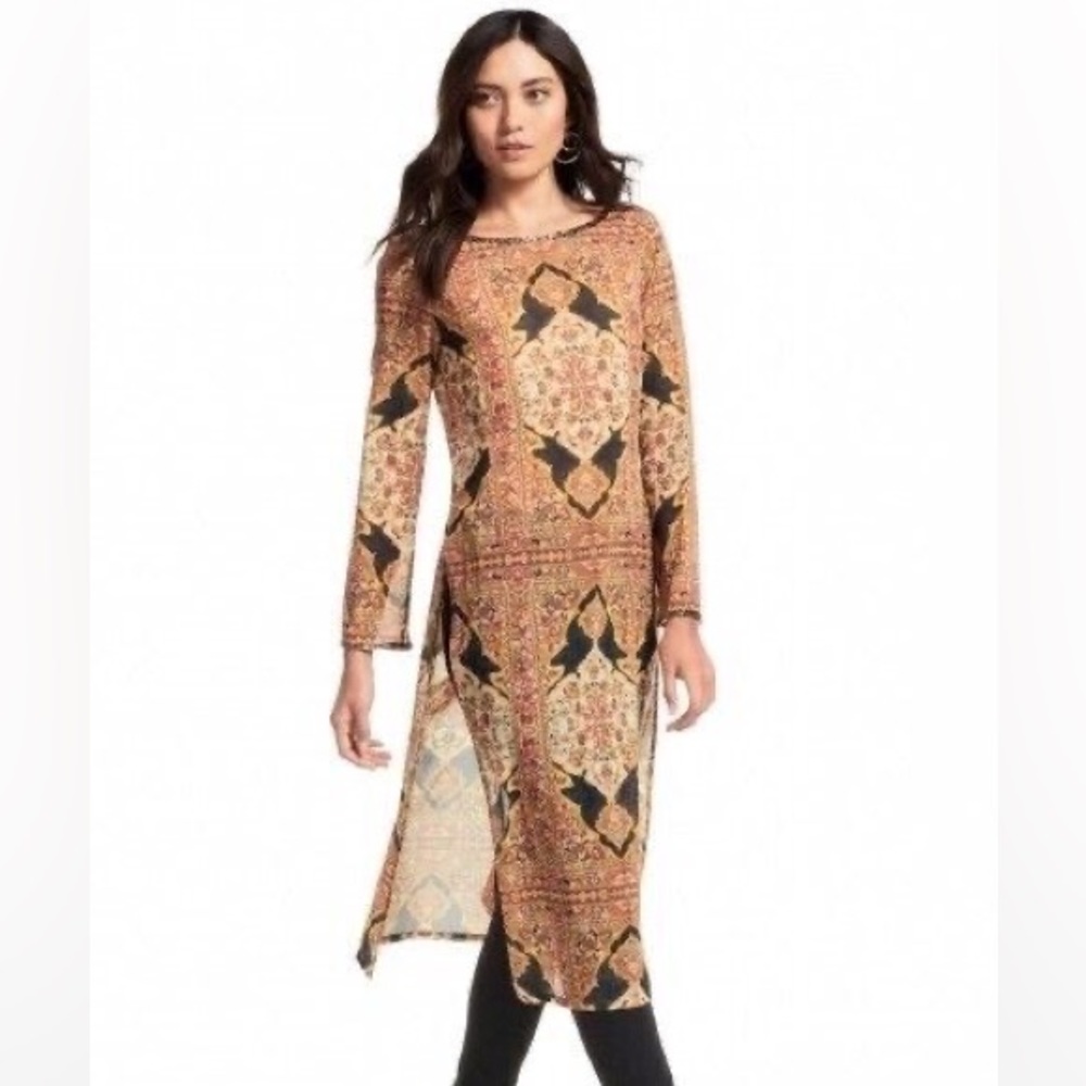 Calypso St. Barth Beaded Dallion Tunic Top